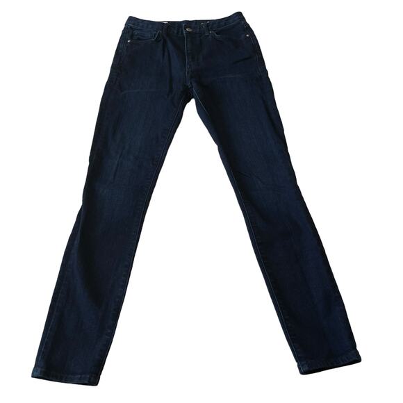 Gap 1969 Womens Jeans Size 26 High Rise Skinny Stretch Denim Jeans Dark Wash - Picture 1 of 11